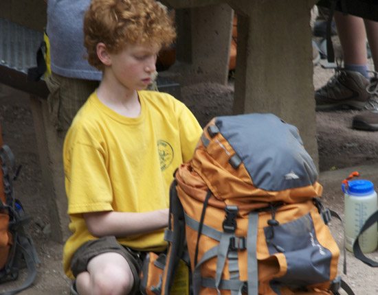 'Meet' your pack - we'll spend a lot of time fitting it on your back and hips